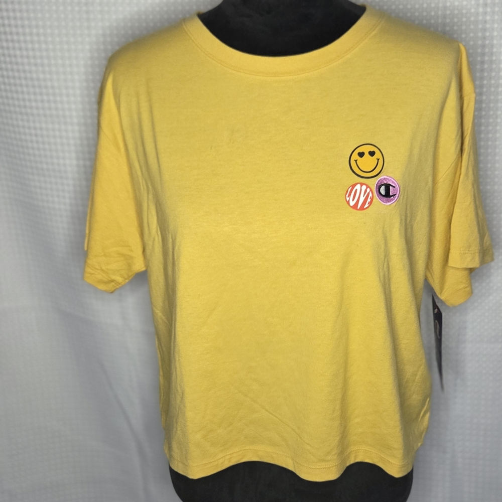 Champion Yellow Graphic Cropped T-Shirt - New